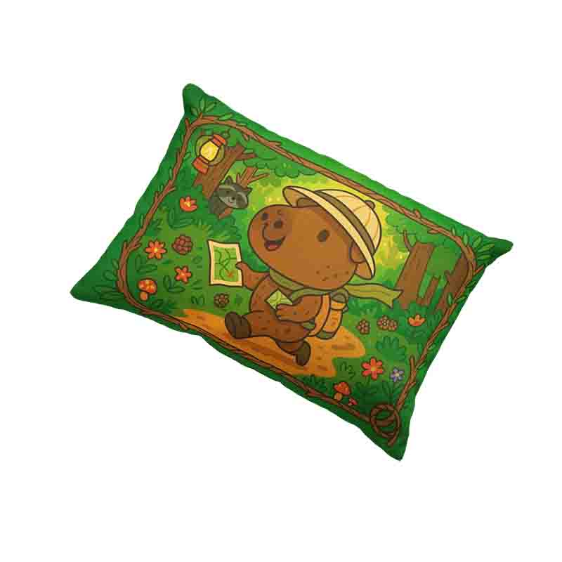 Almohada de capibara funda infantil Mod.Capibara Aventurero - Imagen 2
