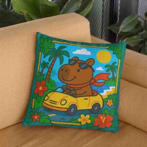 Cojines para cama de capibara infantil Mod.Capibara al Volante