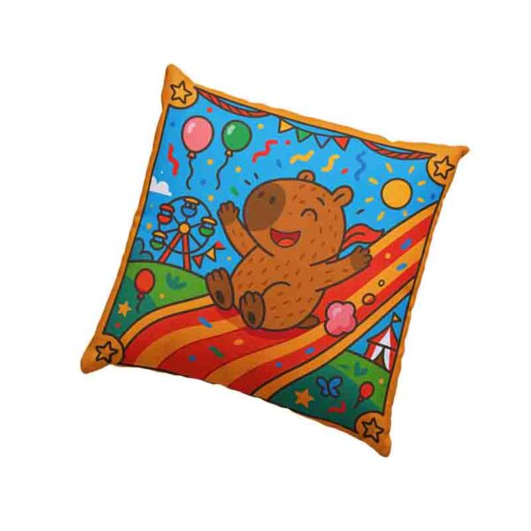 Fundas para cojín infantil decoración de capibara Mod.Capidiversión - Image 3