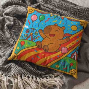 Fundas para cojín infantil decoración de capibara Mod.Capidiversión