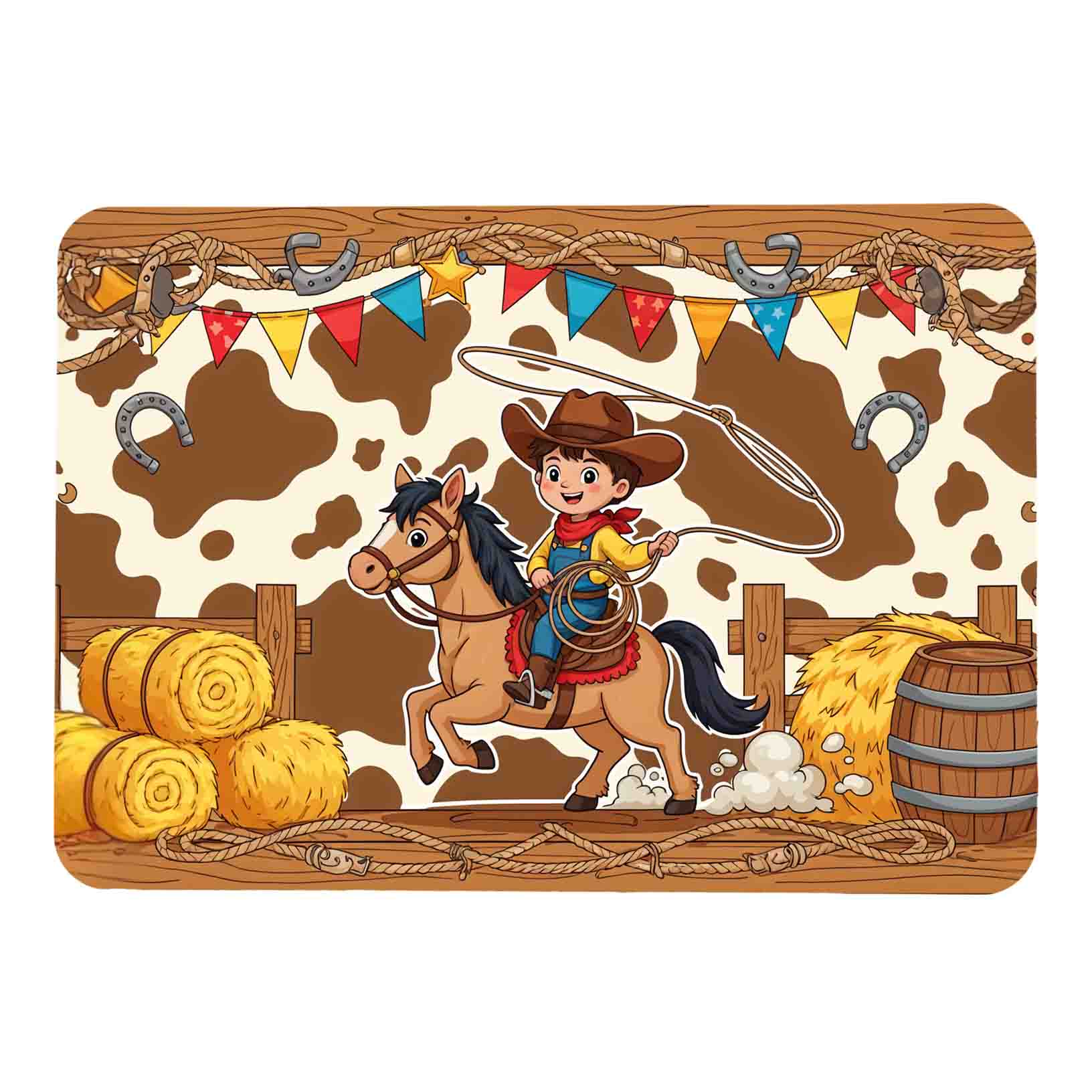 Manteles individuales vaqueras niñas decoracion Mod.Cowboyito - Imagen 3