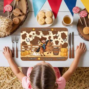 Manteles individuales para mesa nina vaquera Mod.Cowgirl Power