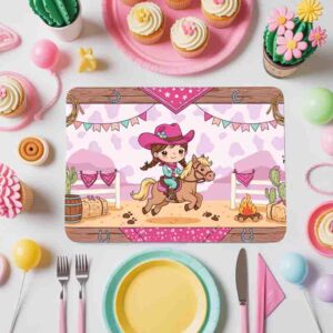 Individual manteles fiesta de vaqueros Mod.Cowgirl