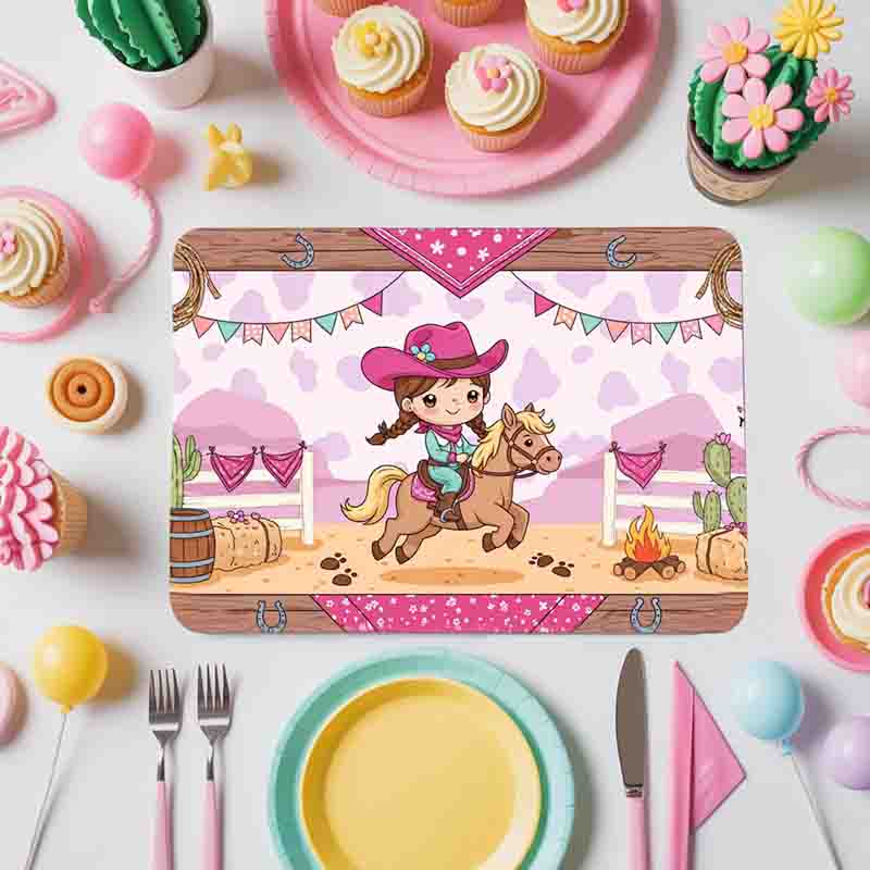 Individual manteles fiesta de vaqueros Mod.Cowgirl