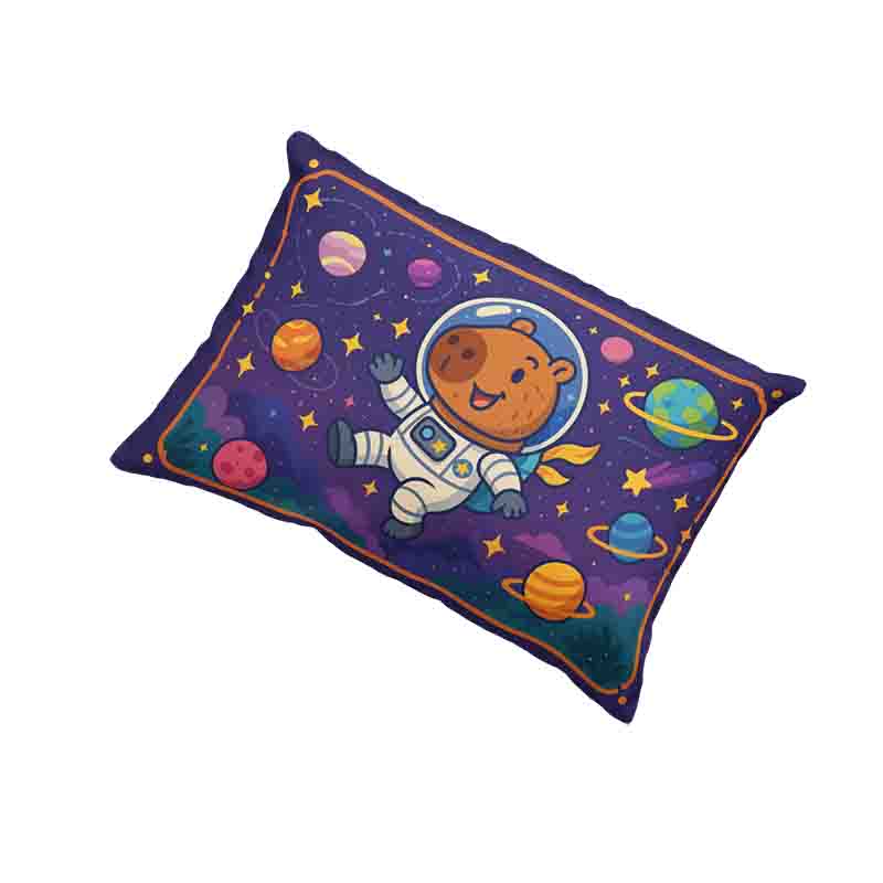 Funda de almohada de capibara para niño Mod.Galaxia Sonriente - Imagen 2