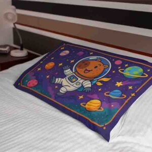 Funda de almohada de capibara para niño Mod.Galaxia Sonriente