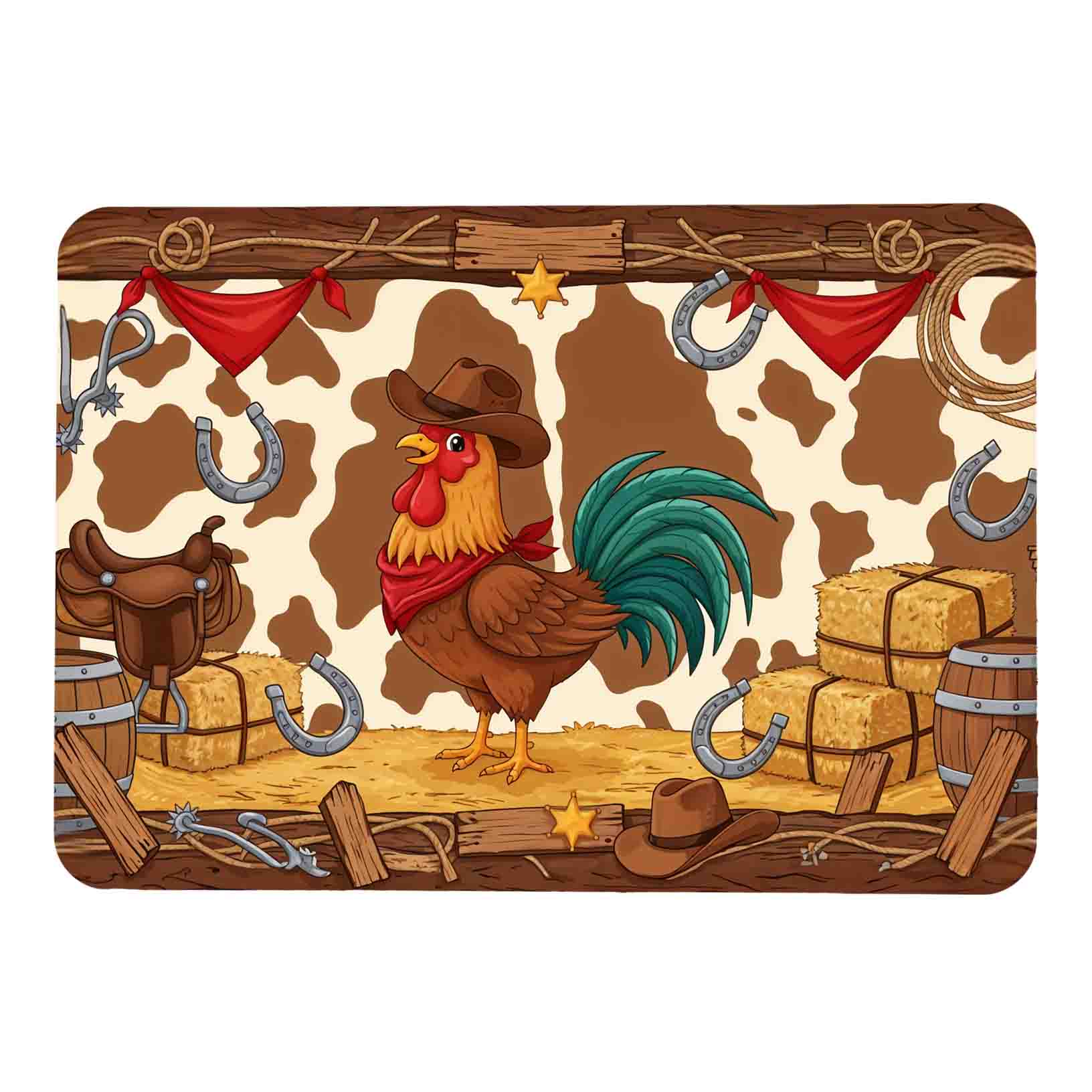Manteles individuales fiesta vaquera para niñas Mod.Gallo Vaquero - Imagen 3