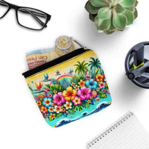 Monederos fiesta hawaiana Mod.Jardín Aloha