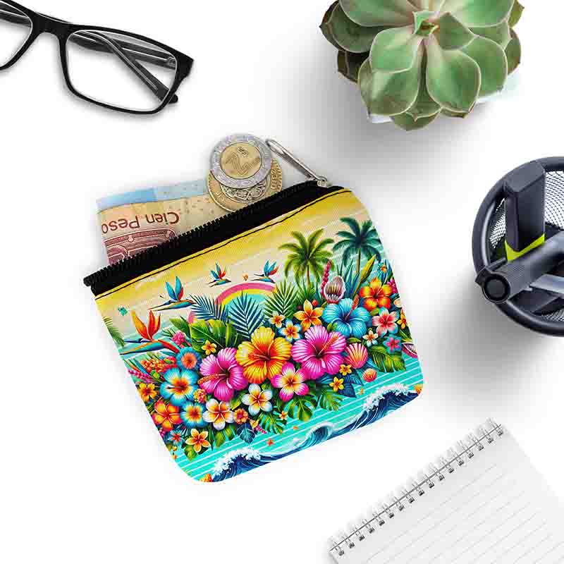 Monederos fiesta hawaiana Mod.Jardín Aloha