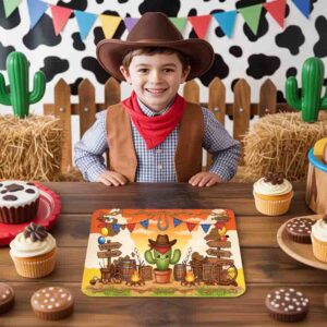 Manteles individuales vaqueras niñas decoración Mod.Nopal Sunset