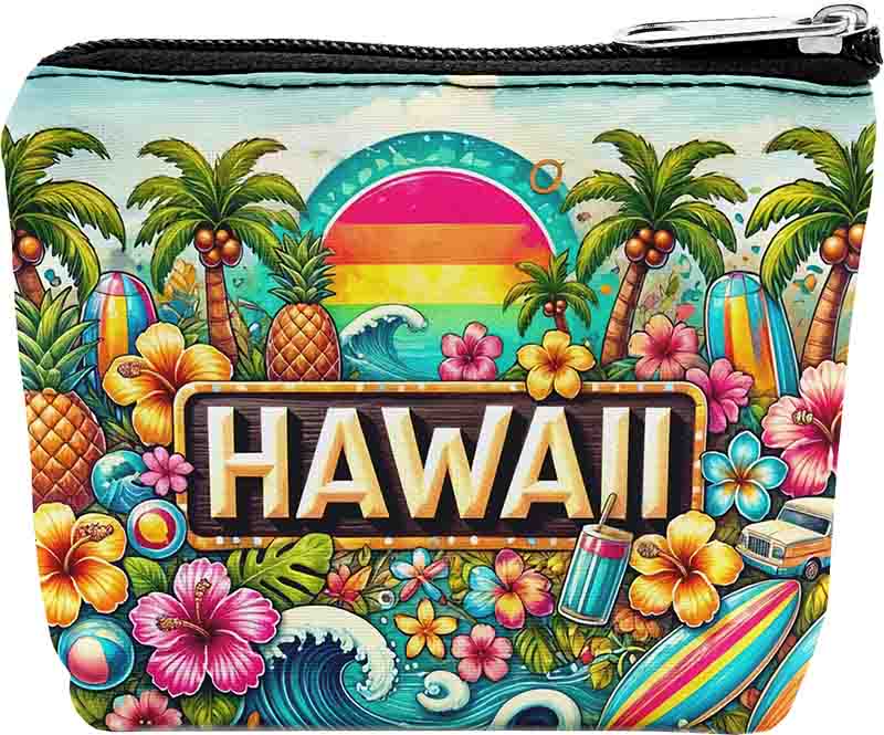 Monederos souvenirs para fiesta hawaiana Mod.Paraíso Surf - Imagen 2
