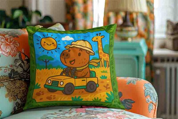 Cojines infantiles de capibara decoración Mod.Safari Capibara