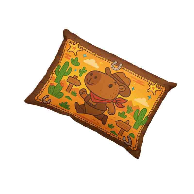 Funda de almohada de capibara para niño Mod.Sheriff - Imagen 2