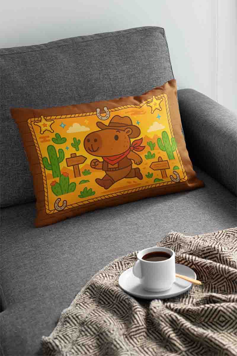 Funda de almohada de capibara para niño Mod.Sheriff
