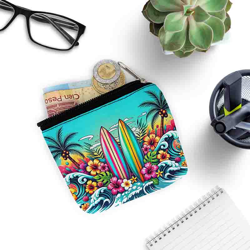 Monederos recuerdo fiesta hawaiana Mod.SurfLovers
