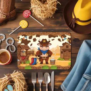 Manteles individuales para mesa niña vaquera Mod.Toro Sheriff