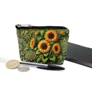 Monederos temática girasoles Mod.Verde Sol