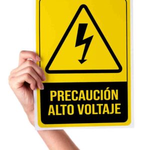 señalamiento de seguridad peligro alto voltaje 20x27 autoadherible