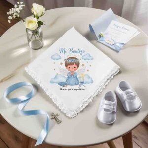 Servilletas Para Bautizos De Niño De Tela Con Encaje