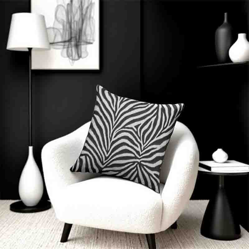Fundas para cojines de sala animal print zebra Mod. 1