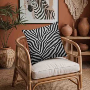 Fundas para cojines de sala animal print zebra Mod. 2
