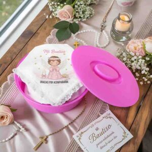 Servilletas Para Bautizo De Niña De Tela Con Encaje