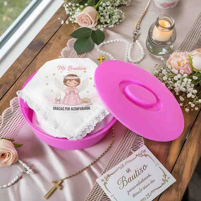Servilletas Para Bautizo De Niña De Tela Con Encaje