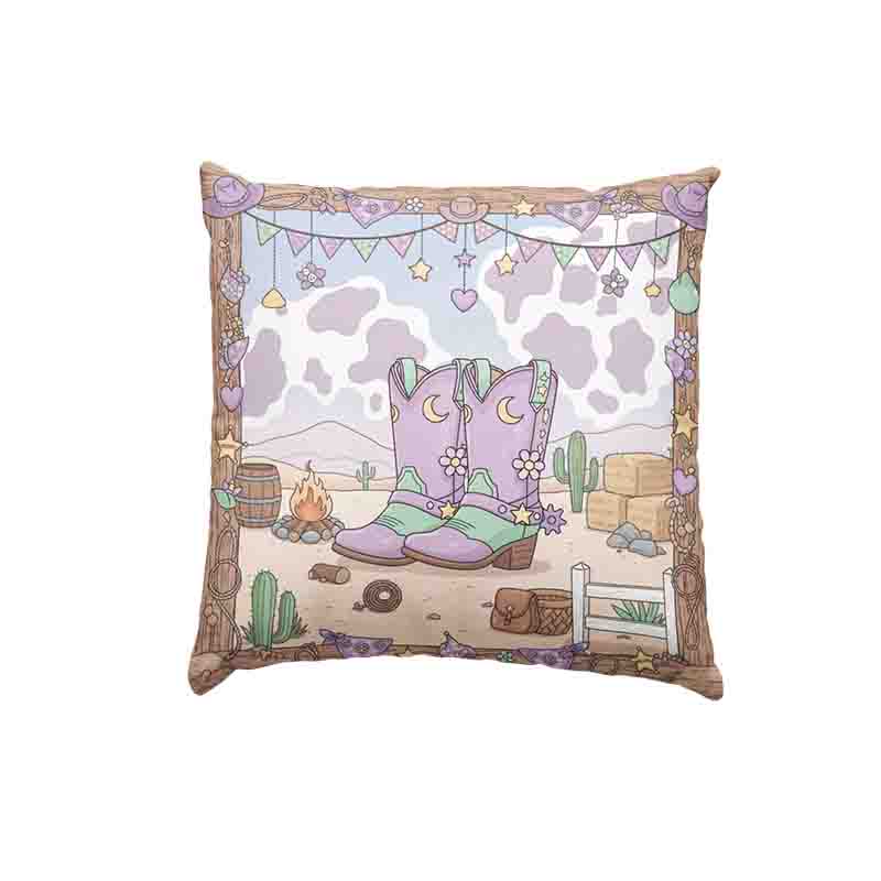 Cojín infantil decoración vaquera para recámara Mod. Botas Vaqueras - Imagen 3