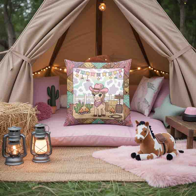 Cojines vaqueros para niños decoración divertida Mod. Caballito Cute - Imagen 2