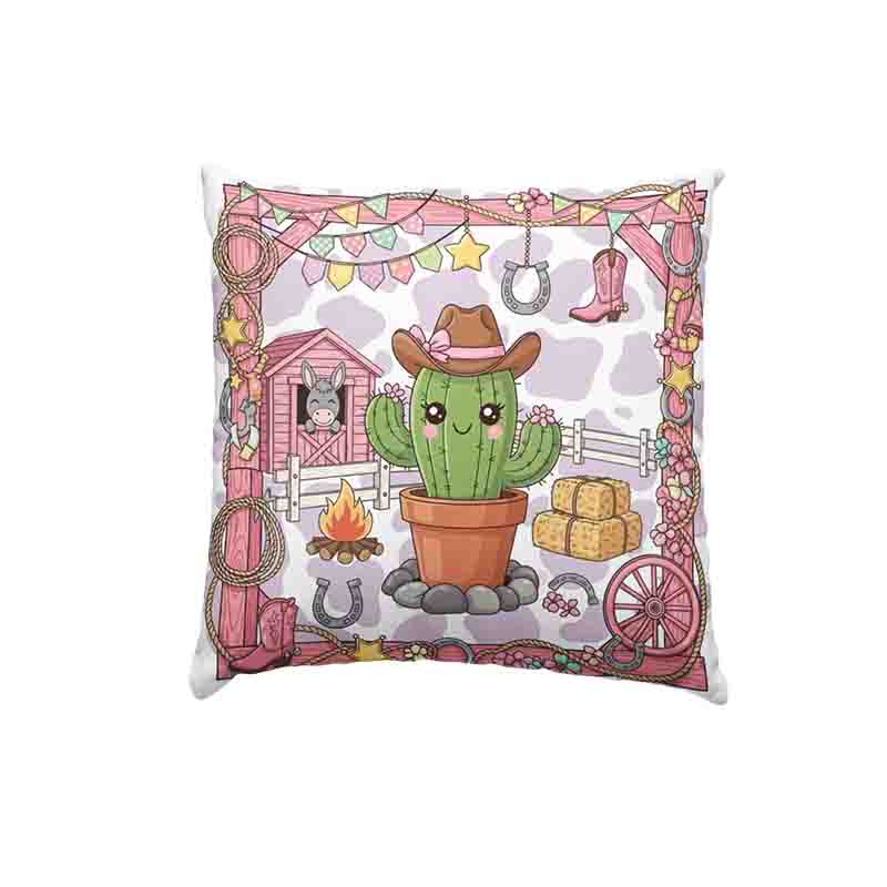 Cojín decorativo infantil con adorno vaquero Mod. Cactus del Oeste - Imagen 3