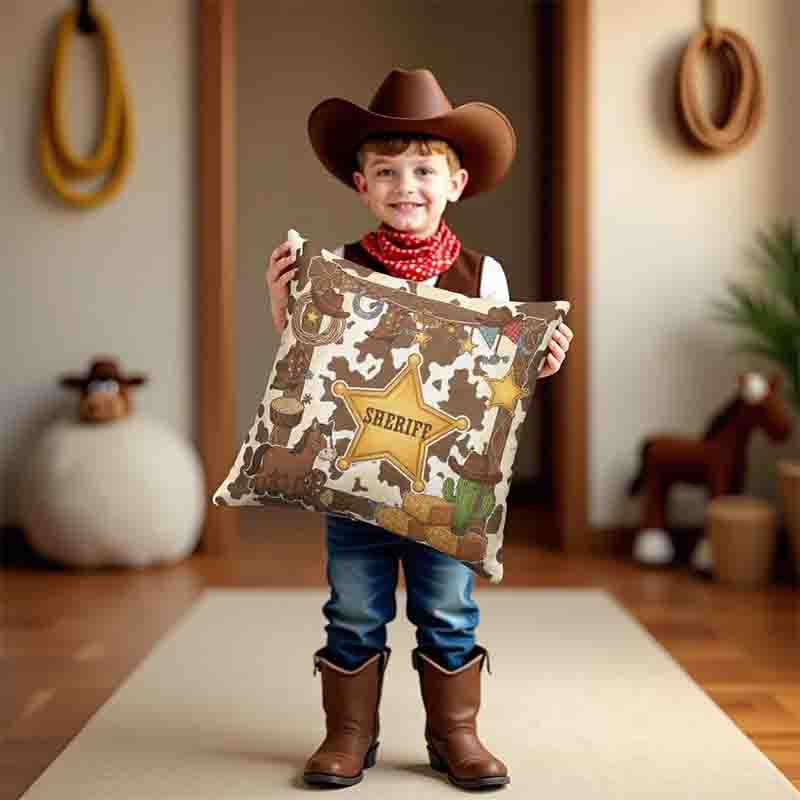 Cojines vaqueros decorativos para niños Mod. Estrella del oeste
