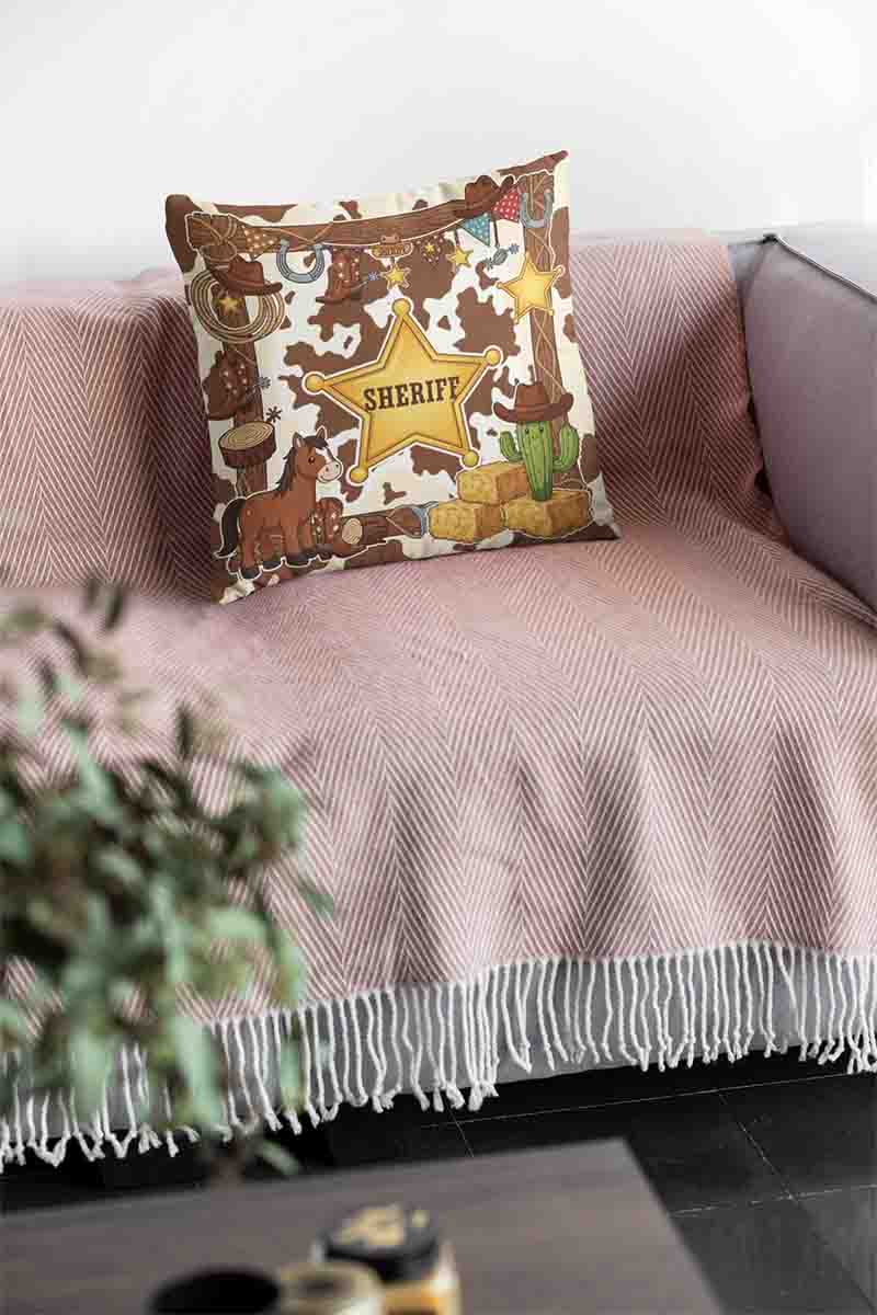 Cojines vaqueros decorativos para niños Mod. Estrella del oeste - Imagen 2