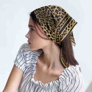 Mascada Animal Print Leopardo Elegante Para Mujer