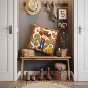 Cojín decorativo vaqueritos para sala infantil Mod. Mini ranchero