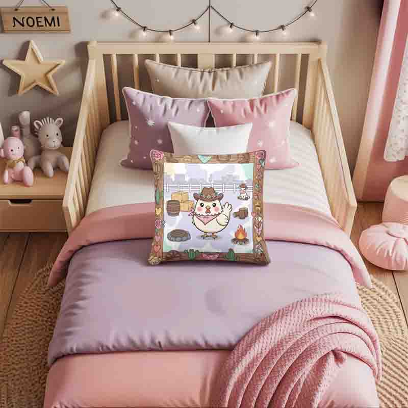 Cojines cama con diseño vaquero Mod. Pollita Rodeo - Imagen 2