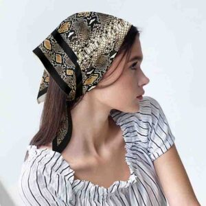 Mascada Print Serpiente Pitón Con Estilo Sofisticado Y Chic
