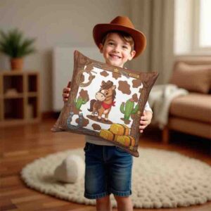 Cojines vaqueros para niños decoración divertida Mod. Sheriff