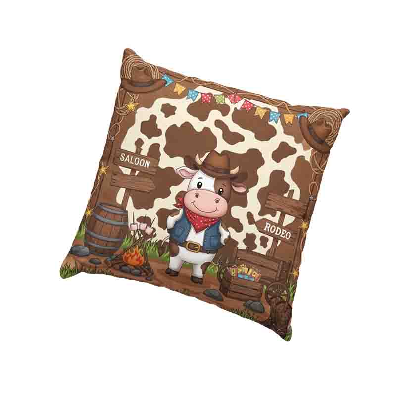 Cojines vaqueros para niños decoración divertida Mod. Toro de Rodeo - Imagen 2