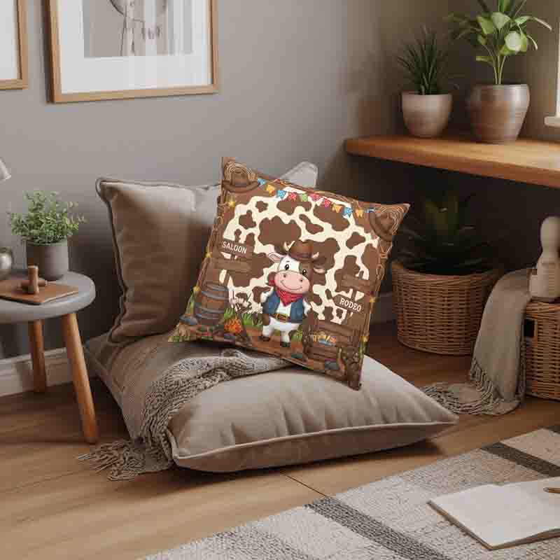 Cojines vaqueros para niños decoración divertida Mod. Toro de Rodeo - Imagen 3