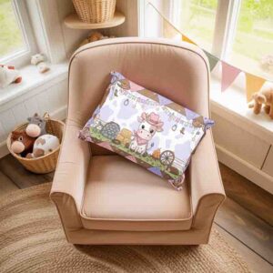 Funda para almohada Mod. Vaquita rosa