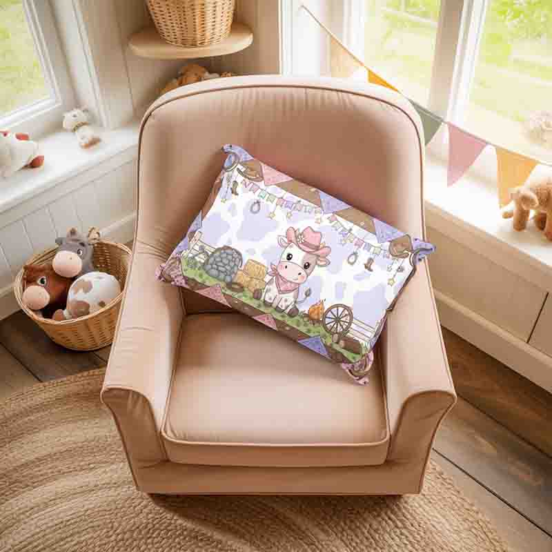 Funda para almohada Mod. Vaquita rosa