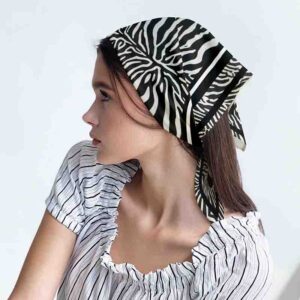 Mascada Estampado Cebra Moderna Estilo Juvenil