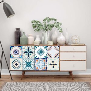 40 Pz Vinil Decorativo Para Muebles 10x10 Cm Mod Toledo Edicion