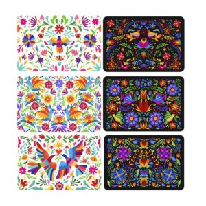 Set 6 Manteles Individuales Arte Huichol Diseño Mexicano