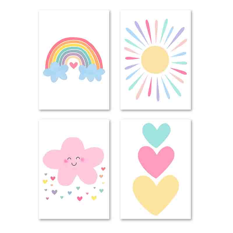 Set 4 Cuadros Infantiles para Cuarto de Bebé MDF con Vinil - Imagen 4