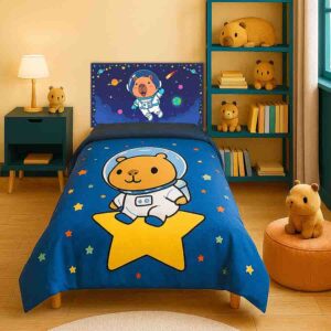 Cabecera infantil individual capibara para cama Capi Espacial