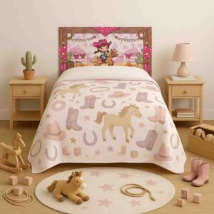 Cabeceras modernas vaqueras cuarto infantil  Aventura Rosa