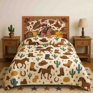 Cabeceras juveniles vaqueras para camas  Pequeño Jinete