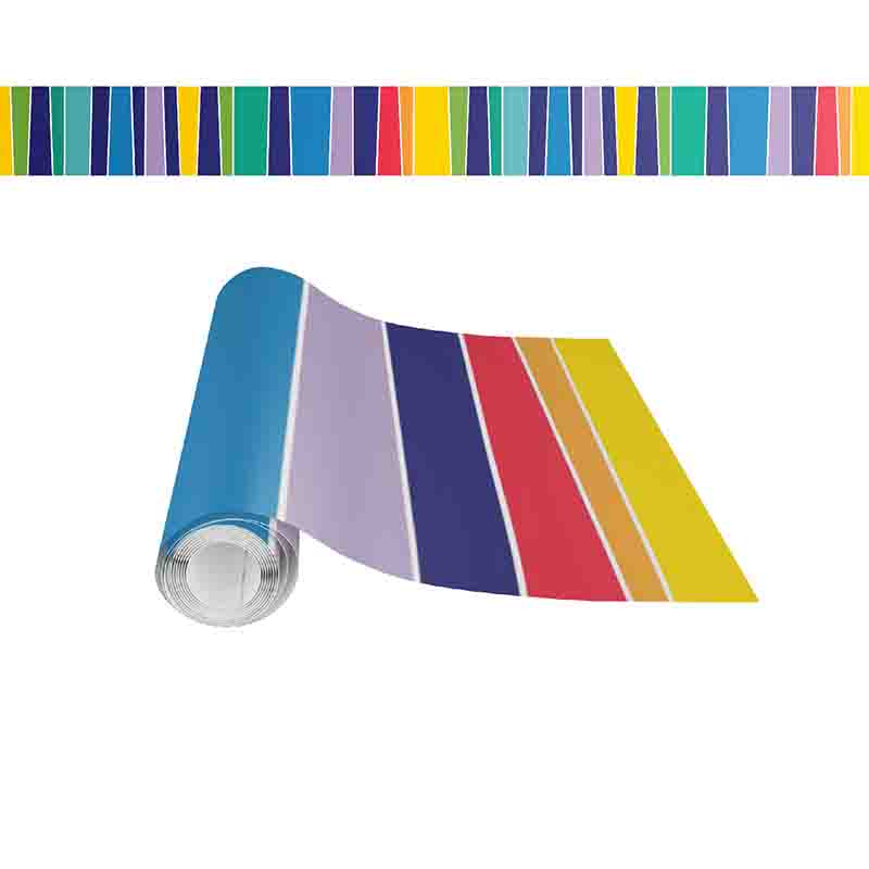 Cenefa adhesiva franjas de colores en vinil auto adherible - Imagen 3