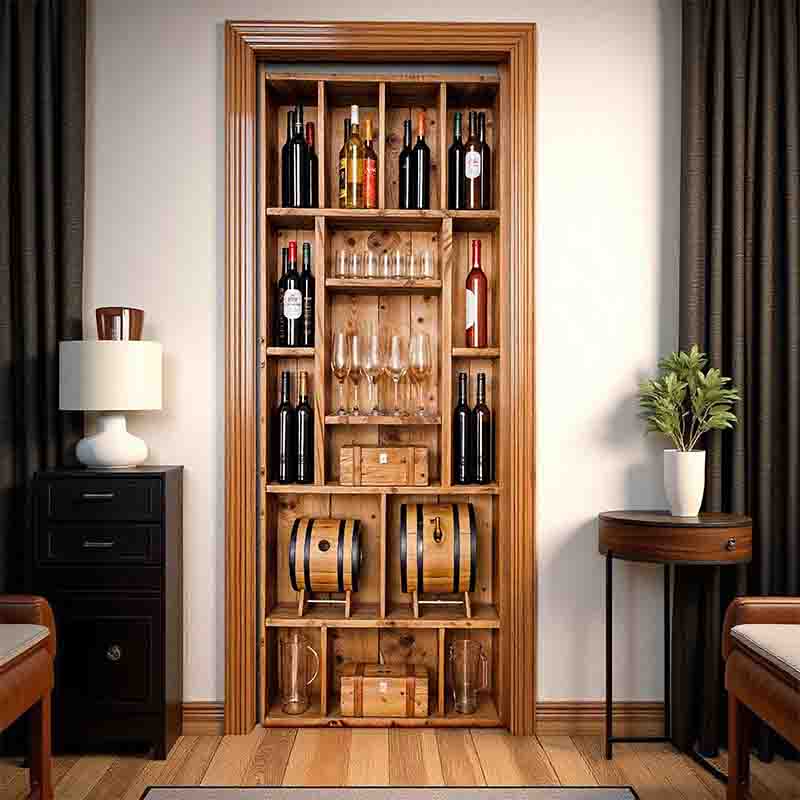 Vinil Decorativo Adhesivo Cava Rústica para Pared o Puerta - Imagen 3